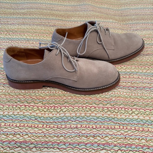 Jos A Banks Gray Derby Shoes with Suede Upper and Rubber Sole Size 10.5M - Picture 9 of 10